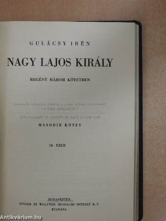 Nagy Lajos király I-III.