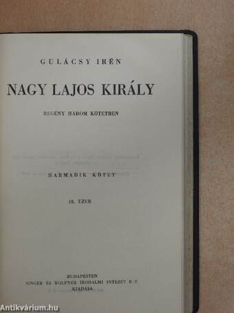 Nagy Lajos király I-III.