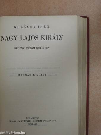 Nagy Lajos király I-III.