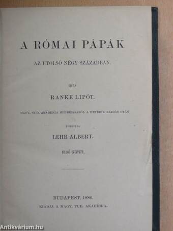 A római pápák I-III.