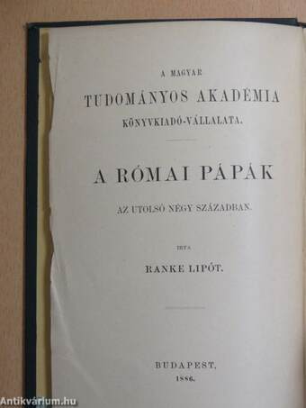 A római pápák I-III.