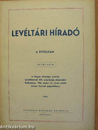 Levéltári Híradó 1956. különszám