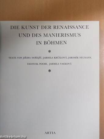 Die Kunst Der Renaissance Und Des Manierismus In Böhmen