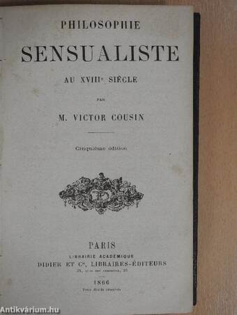 Philosophie sensualiste au XVIIIe siécle