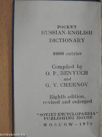 Pocket Russian-English Dictionary (minikönyv)