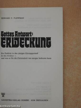 Gottes Antwort: Erweckung