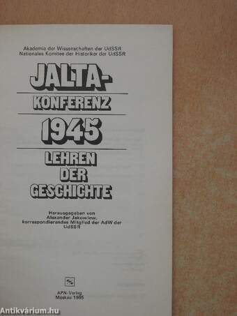 Jalta-Konferenz 1945