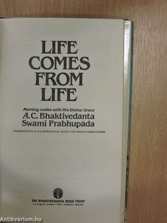 Life Comes from Life