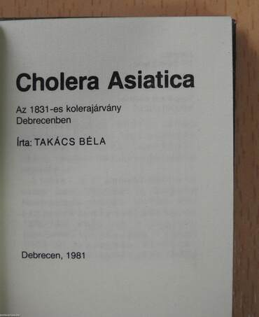 Cholera Asiatica (minikönyv)