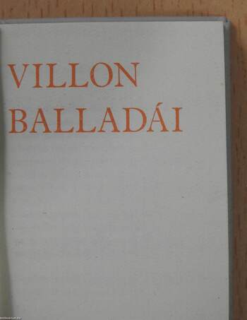 Villon balladái (minikönyv)