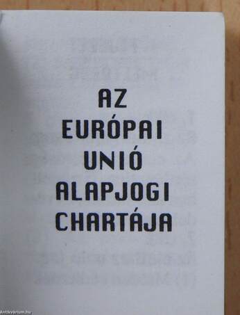 Alapjogaim az Európai Unióban (minikönyv)