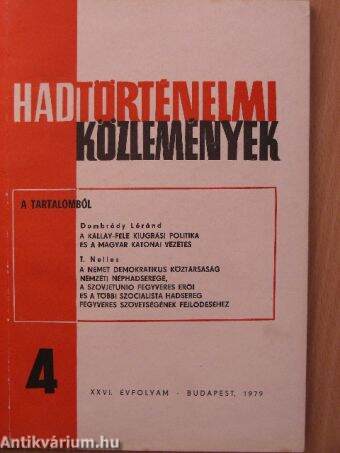 Hadtörténelmi Közlemények 1979/4.