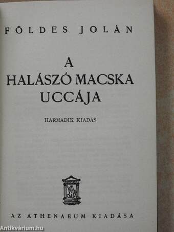 A halászó macska uccája (aláírt példány)