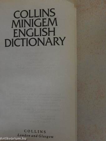 Collins Minigem English Dictionary