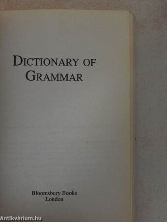 Dictionary of Grammar