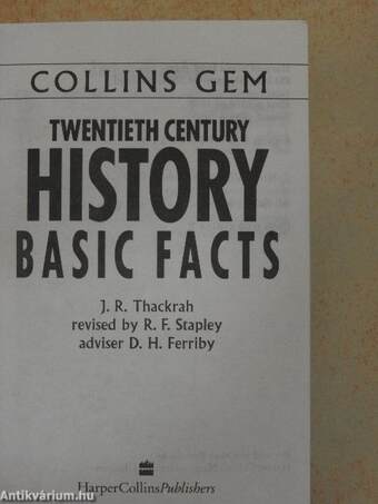 Collins Gem Twentieth Century History Basic Facts