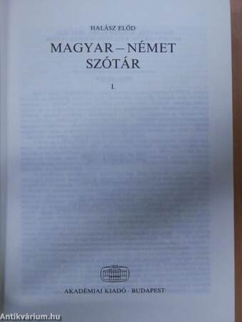 Magyar-német nagyszótár 1-2.