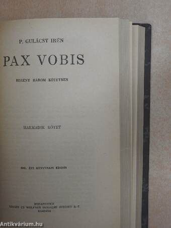 Pax Vobis I-III.