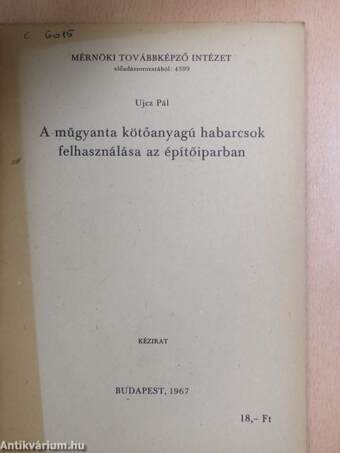 A műgyanta kötőanyagú habarcsok felhasználása az építőiparban