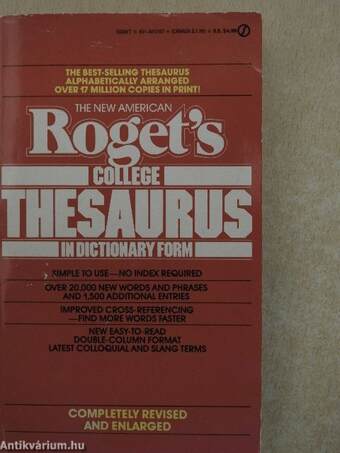 The new american Roget's College Thesaurus in dictionary form