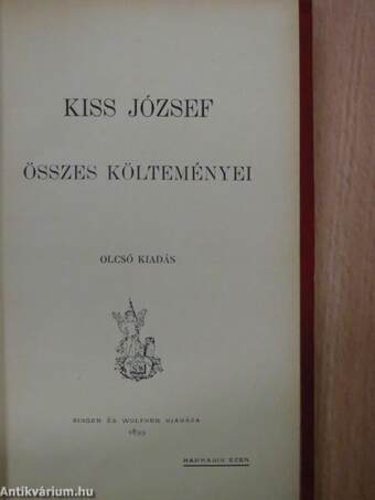 Kiss József összes költeményei