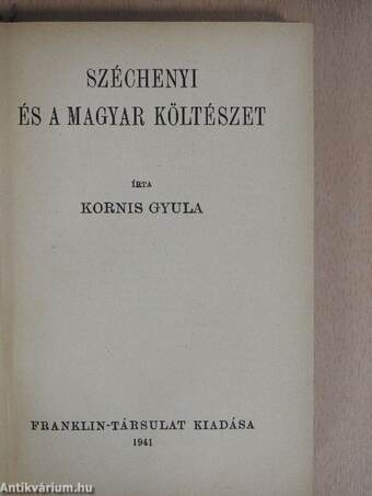 Széchenyi és a magyar költészet