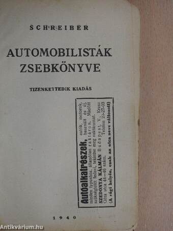 Automobilisták zsebkönyve