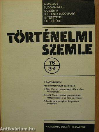 Történelmi Szemle 1978/3-4.