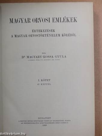 Magyar orvosi emlékek I. (töredék)