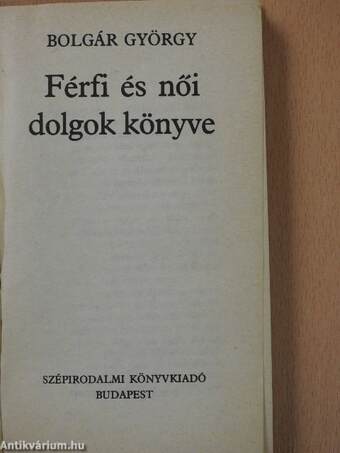 Férfi és női dolgok könyve