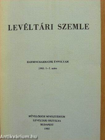 Levéltári Szemle 1983. január-december