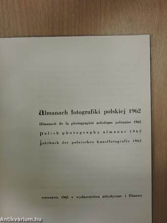 Almanach fotografiki Polskiej 1962