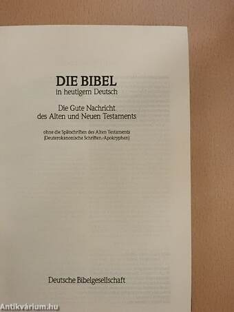 Die Bibel in heutigem Deutsch