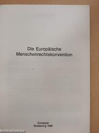 Die Europäische Menschenrechtskonvention