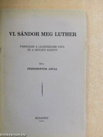 VI. Sándor meg Luther