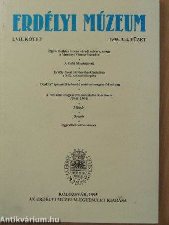 Erdélyi Múzeum 1995/3-4.