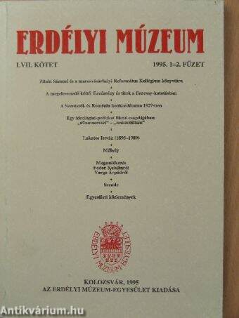 Erdélyi Múzeum 1995/1-2.