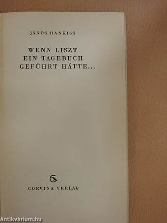 Wenn Liszt ein Tagebuch geführt hätte...