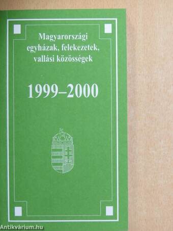 Magyarországi egyházak, felekezetek, vallási közösségek 1999-2000