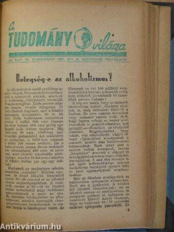 A Tudomány Világa 1957-1958. (nem teljes évfolyamok)