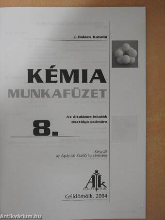 Kémia munkafüzet 8.