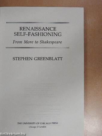 Renaissance Self-Fashioning