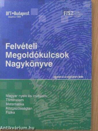 Felvételi megoldókulcsok nagykönyve