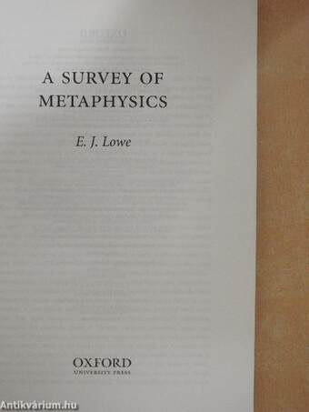 A Survey of Metaphysics