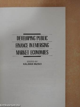 Developing Public Finance in Emerging Market Economies