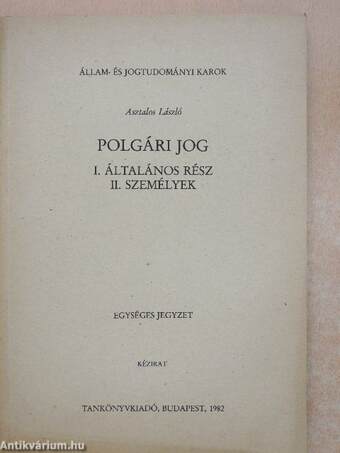 Polgári jog I-II.