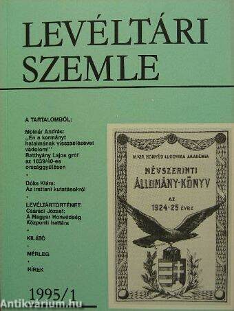 Levéltári Szemle 1995/1.