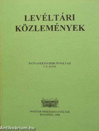 Levéltári közlemények 1998/1-2.