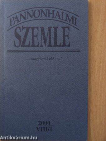 Pannonhalmi Szemle 2000/1.