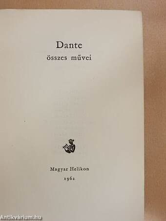 Dante összes művei
